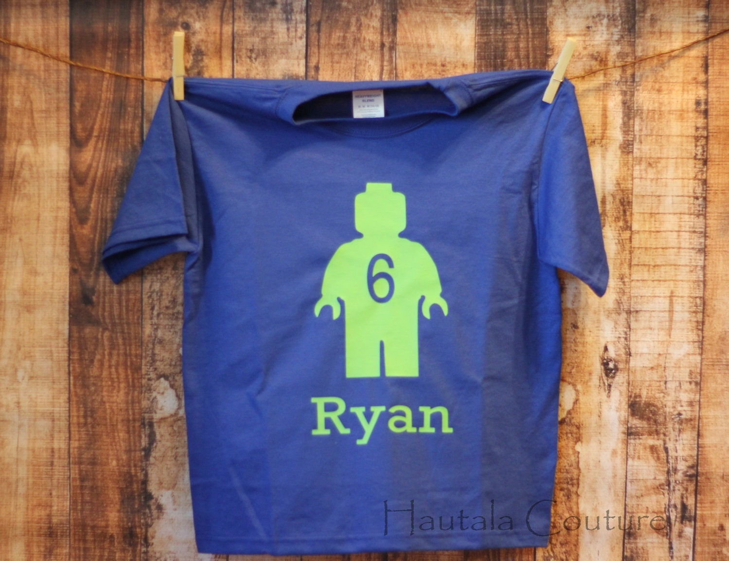 Custom Personalized Lego inspired Birthday Shirt