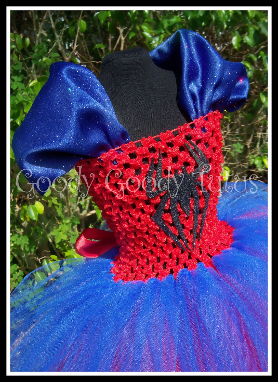SHE'S AMAZING Spiderman Inspired Tutu Dress - Medium 2/3T
