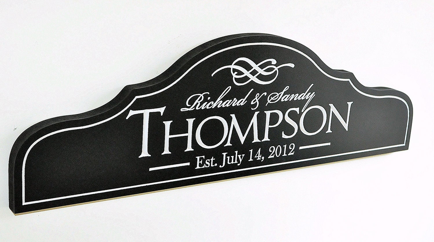 Personalized Wedding Sign Family Name Sign Plaque Established Carved Engraved Wall Sign Decor 7x24