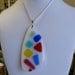 Statement Necklace Fused Muliti-Color Glass