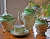 French antique porcelain coffee service
