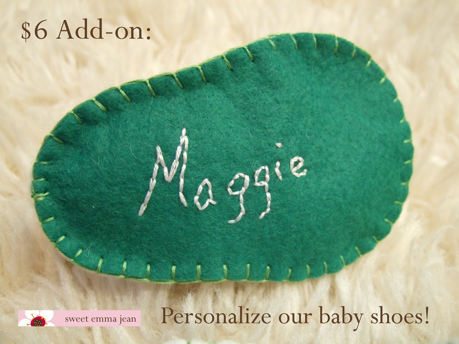 Pale Yellow Mary Janes with Bluebirds - Felt Baby Shoes - Can Be Personalized
