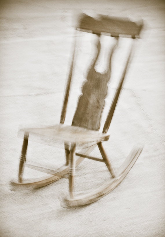 Haunted rocking chair sepia solitary cemetery war tale horror New York death becomes The legend of Baron Von Steuben fine art photo - brandMOJOimages