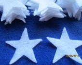 50 Small White Felt Stars- Die Cut Felt Stars-Celestial Star Shapes-DIY Felt Star Kit