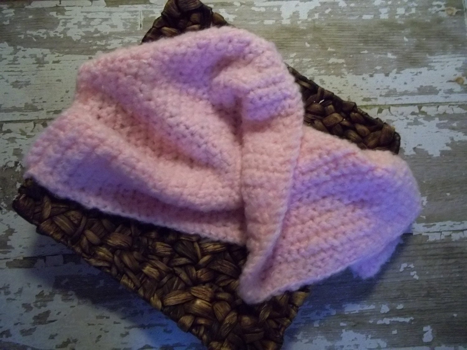 Oh so soft pink newborn baby blanket photography prop