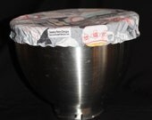 Custom Mixing Bowl Cover from Grey Mocha Fabric