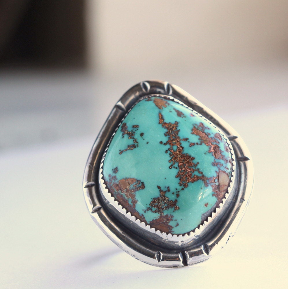 Man or Womans Large Turquoise Ring