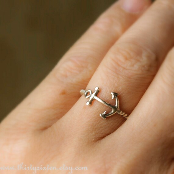 Anchor Ring Sterling Silver