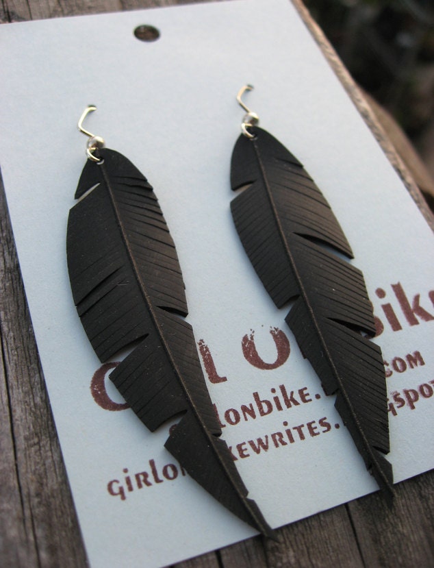 Berkeley - Upcycled Bike Tube Earrings