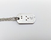 MINI DOG TAG : Initial Necklace - 1 custom initial necklace