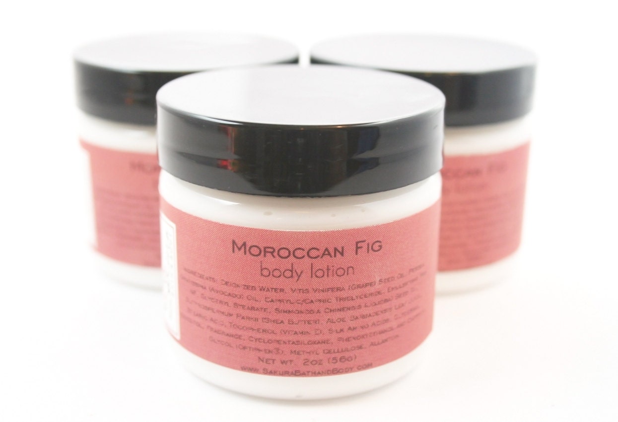 Moroccan Fig Body Lotion Sample - Shea Butter, Jojoba Oil, Avocado Oil - 2oz