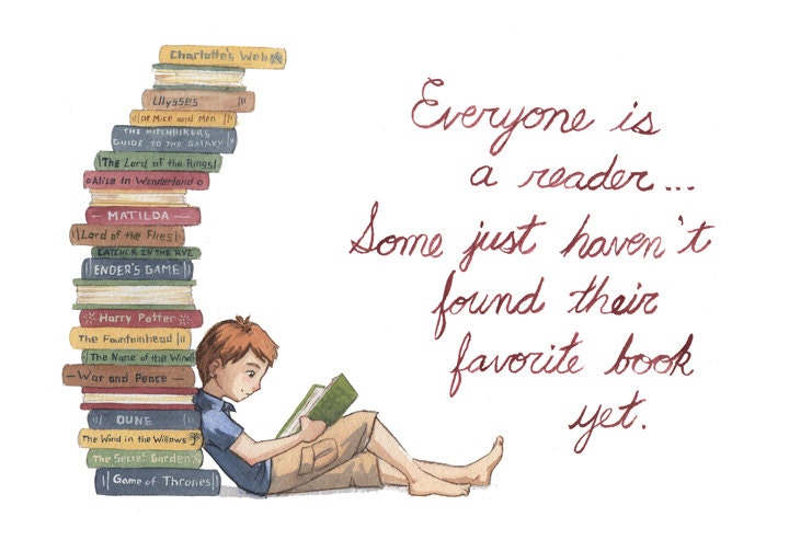 Everyone is a Reader Print 13"x19"