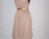 Vintage Gold Flowy Layer Dress