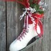 Christmas Ice skate SALE Holiday ice skate - Wreath - Wall decor - Door decor - Cottage decor