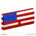 US flag clutch made entirely of LEGO bricks