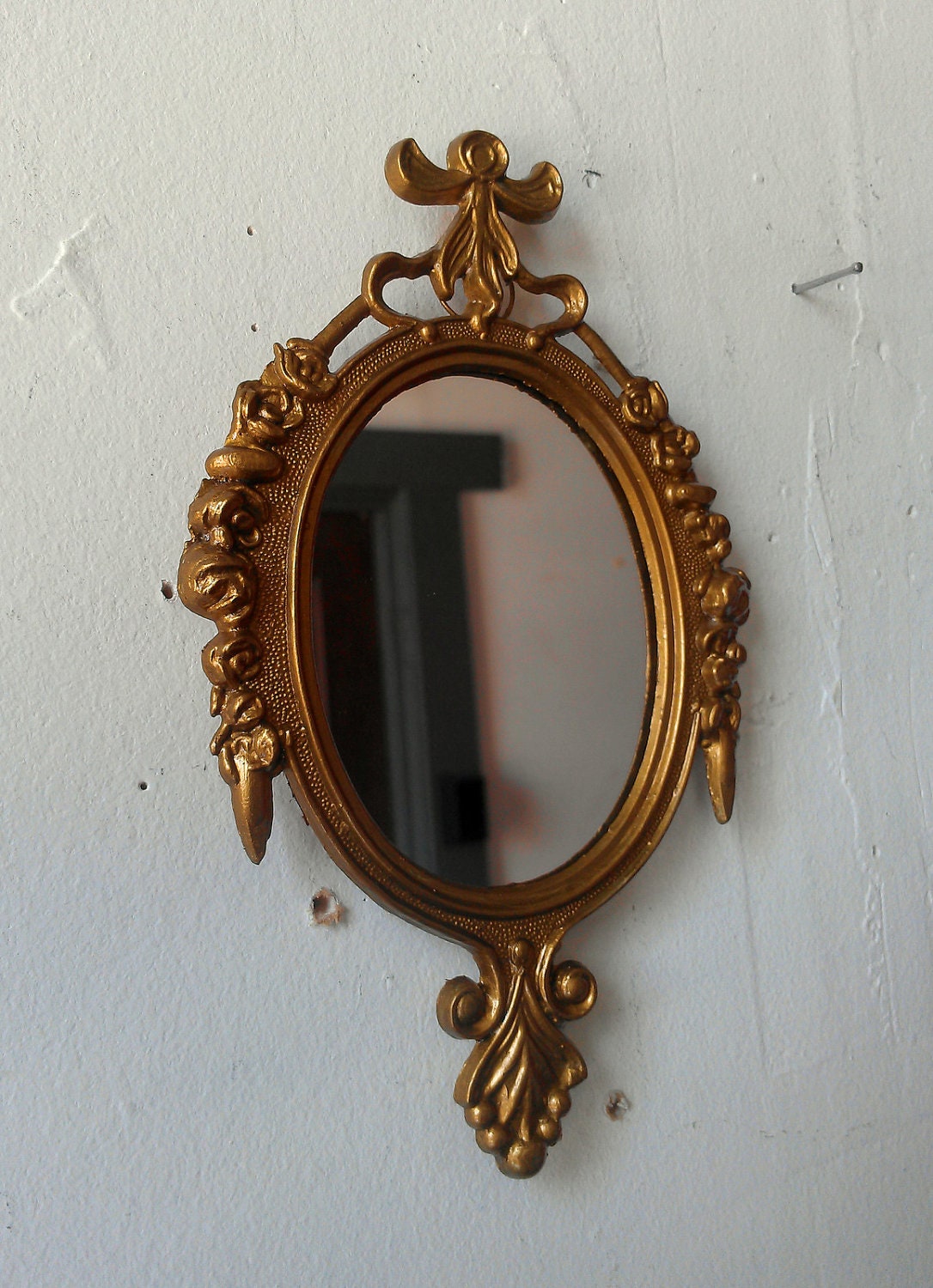Decorative Mirror in Vintage Dark Gold Frame - Revived Vintage