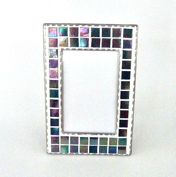 Mosaic Picture Frame in irridescent glass tiles