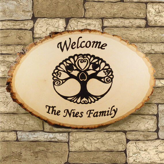 wood Burned PaintBrushedBoutique by  Welcome signs Pesonalized burned Wood Rustic rustic