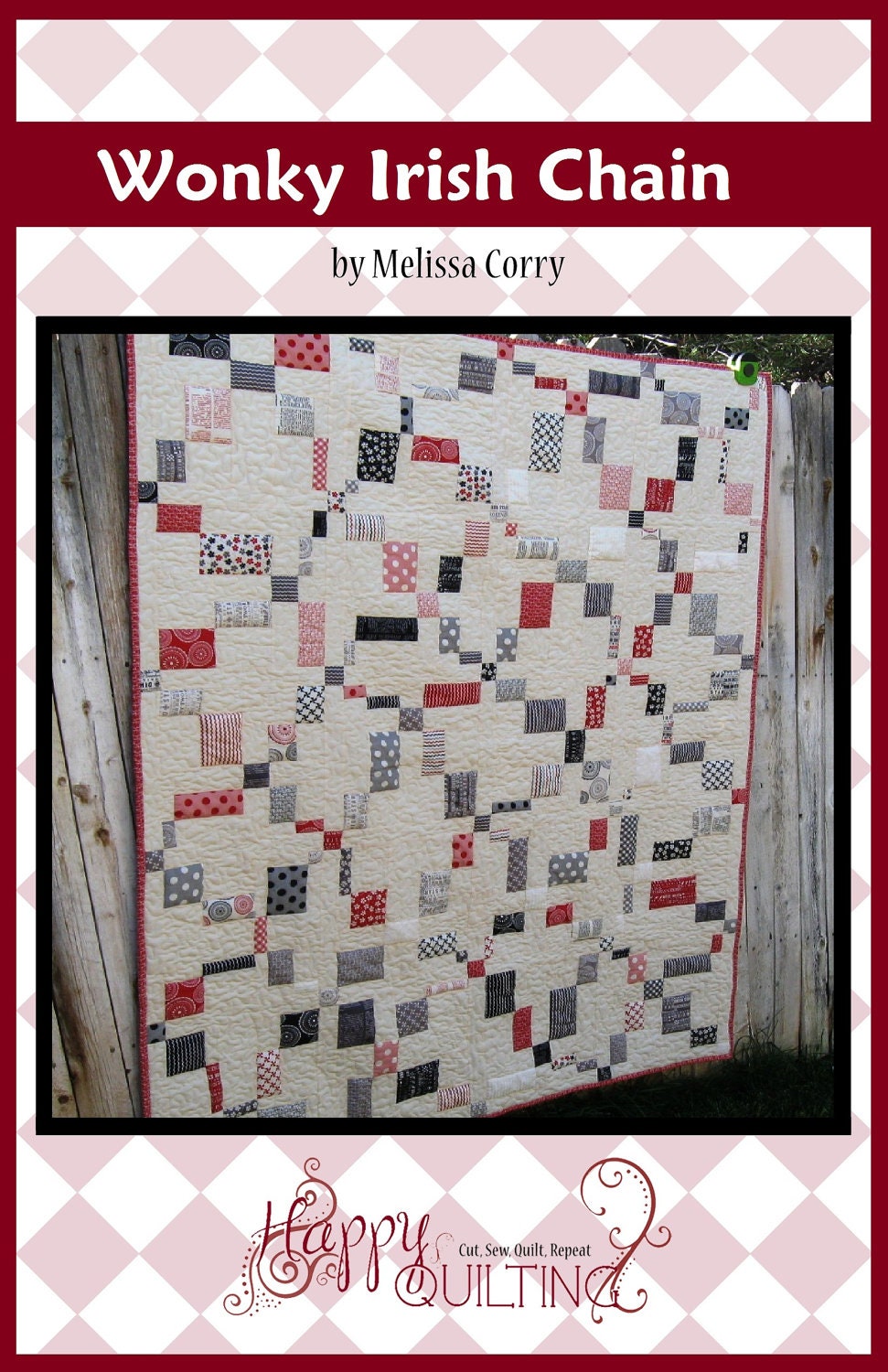 Wonky Irish Chain - PDF Quilt Pattern with 4 size options