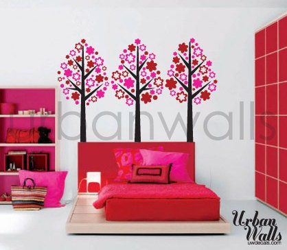 Vinyl Wall Sticker Decal Art - Flower Tree