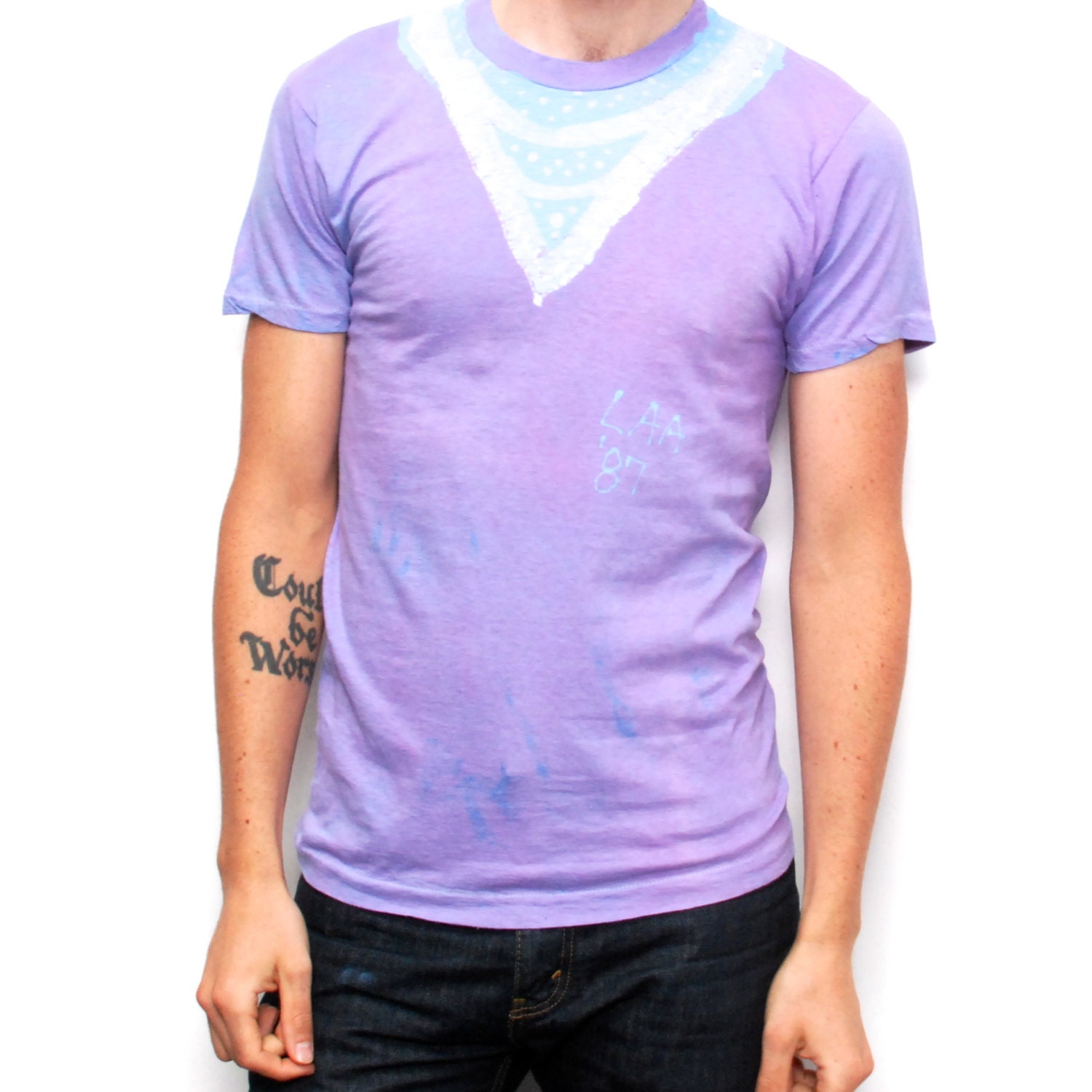 SURF tie dye 80s cotton t-shirt made in usa