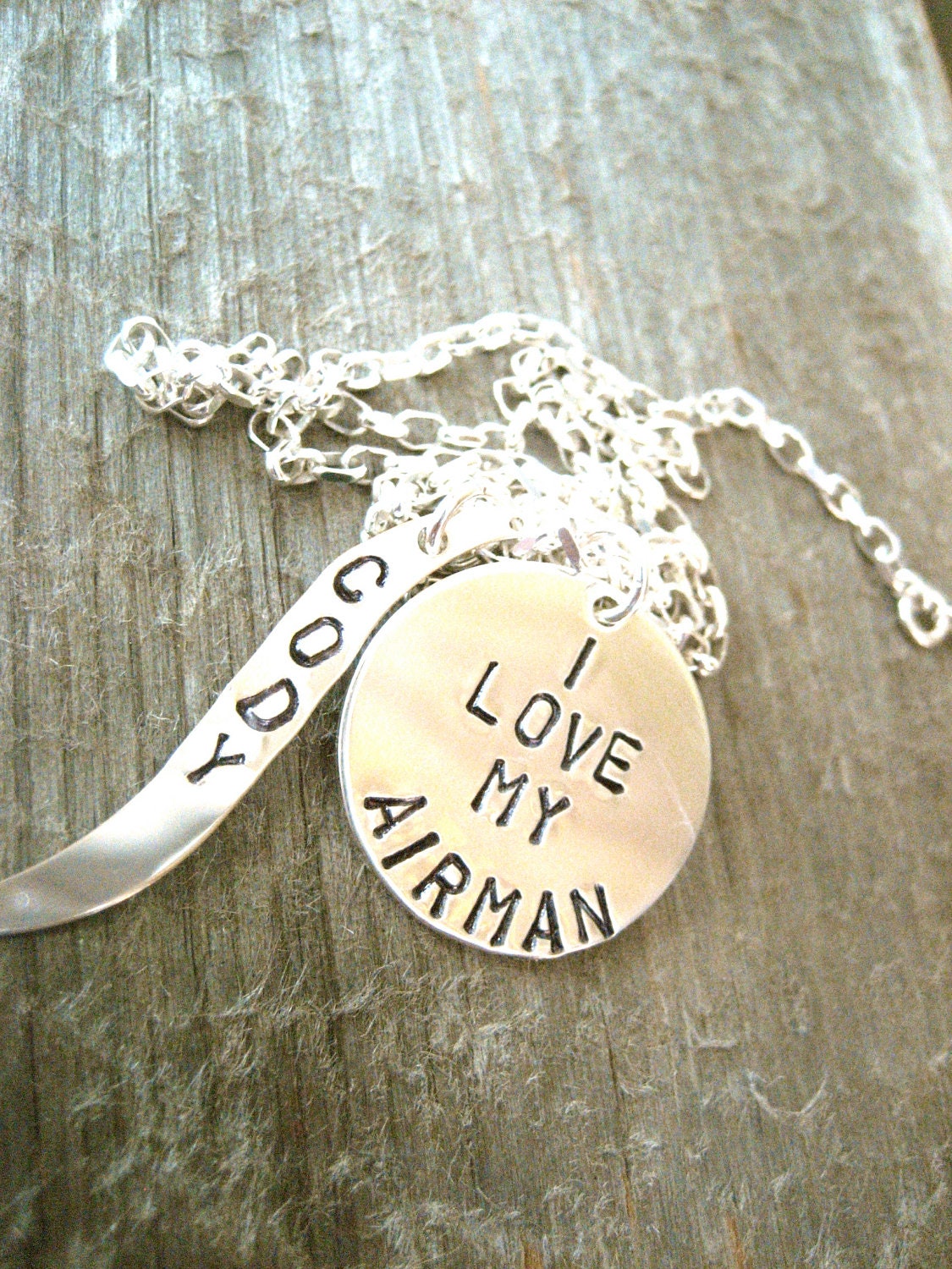 Military Necklace- Sterling- Custom- Personalized- Navy Mom- Army Mom- Airman Mom- Marine Mom