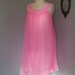 vintage 60s babydoll / chiffon nightgown lingerie / neon pink mad men pin up