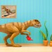 dinosaur print for kids, nursery decor, kids room decor, bright turquoise - Green Thumb