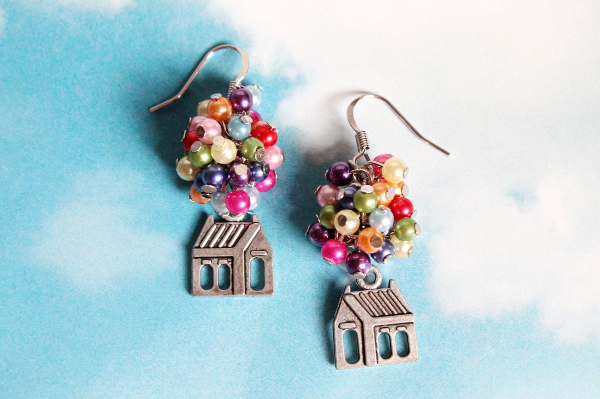 Flying House Earrings
