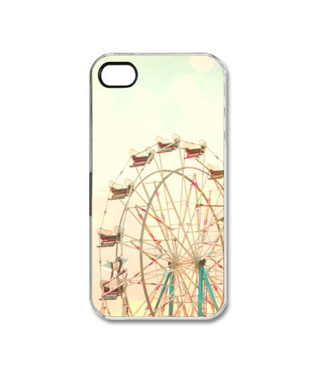 Ferris wheel iPhone 4s cover iphone 4 case pastel mobile accessory iPhone plastic iphone 4s case pink cream aqua girly cell phone case