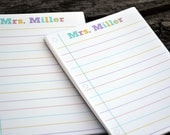 Teacher Notepads /Personalized Notebook / Personalized Teacher Note Pads/ Set of Notepads /  Set of 2 School Rules
