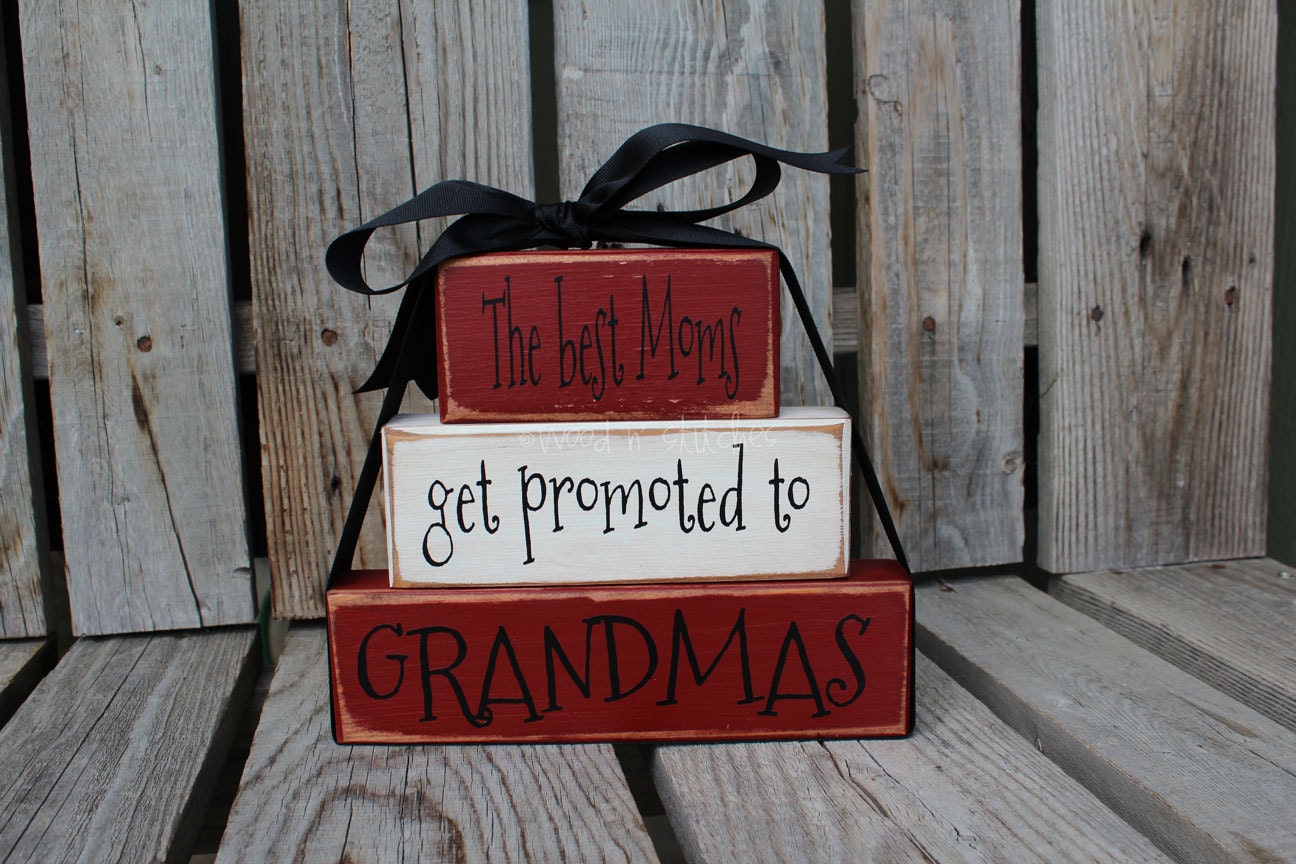 Dad Grandpa Grandma Nana Mom Father Papa Stacker wood blocks personalized gift fathers day home decor.