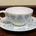 Tea Cup Turquoise Blue on White Caribe by Carlos Montez Vintage Retro