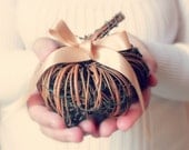 natural ring pillow, ring bearer, woodland wedding, fall wedding, rustic decor 'Pumpkin Patch'