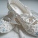 Pearl Bridal Flats Tiffany Blue Rhinestones or Color Of Choice Wedding Ballet Shoes by Bobka Baby