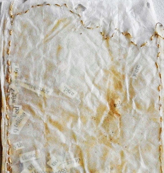 Envelope of Wasted Words / Teabags dipped in beeswax