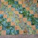 Handmade Batik Quilt Meadows, Patchwork Quilt, Lap Quilt