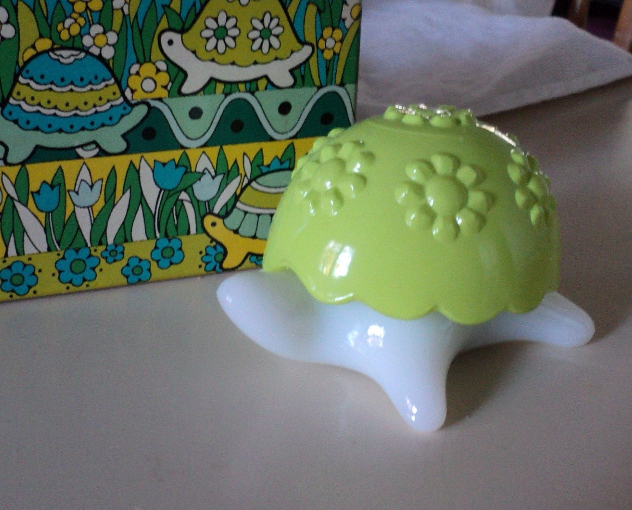 Groovy Avon Turtle Candle by GryphonVintage on Etsy