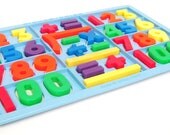 Vintage Fisher Price Large Number Magnets/Board