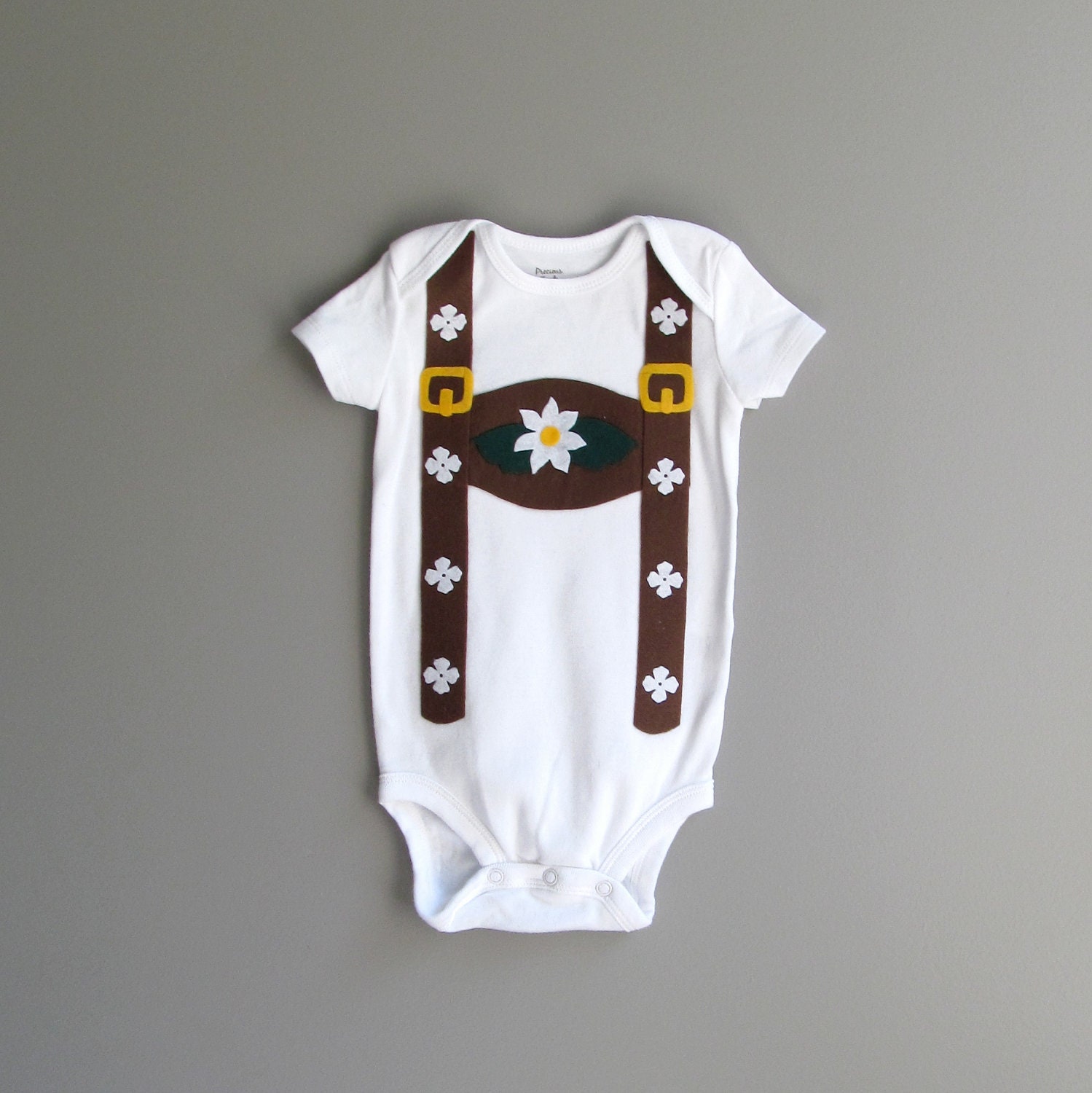 Lederhosen Baby Halloween Costume / Childrens Oktoberfest Onesie
