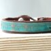 Motivational Bracelet Nautical Anchor Hand Pierced Copper On Leather With Antique Date Nail Closure