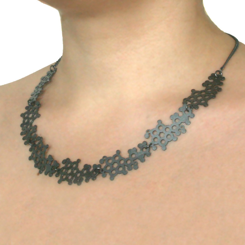 Adrenaline Black Silver Necklace