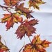 Vintage Flour Sack Dishtowel, Autumn Maple Leaf Fall Folliage Design