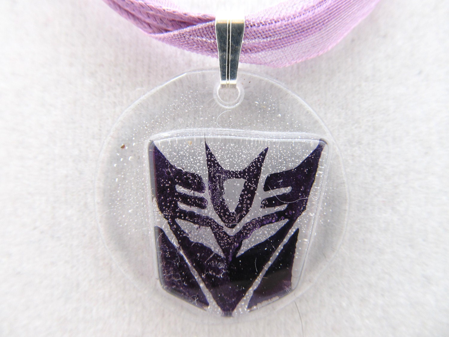 Purple Lace Decepticon Necklace