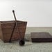 wooden sugar bowl - solid walnut sugar container with wood spoon