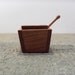salt cellar - cherry wood salt cellar with wooden spoon
