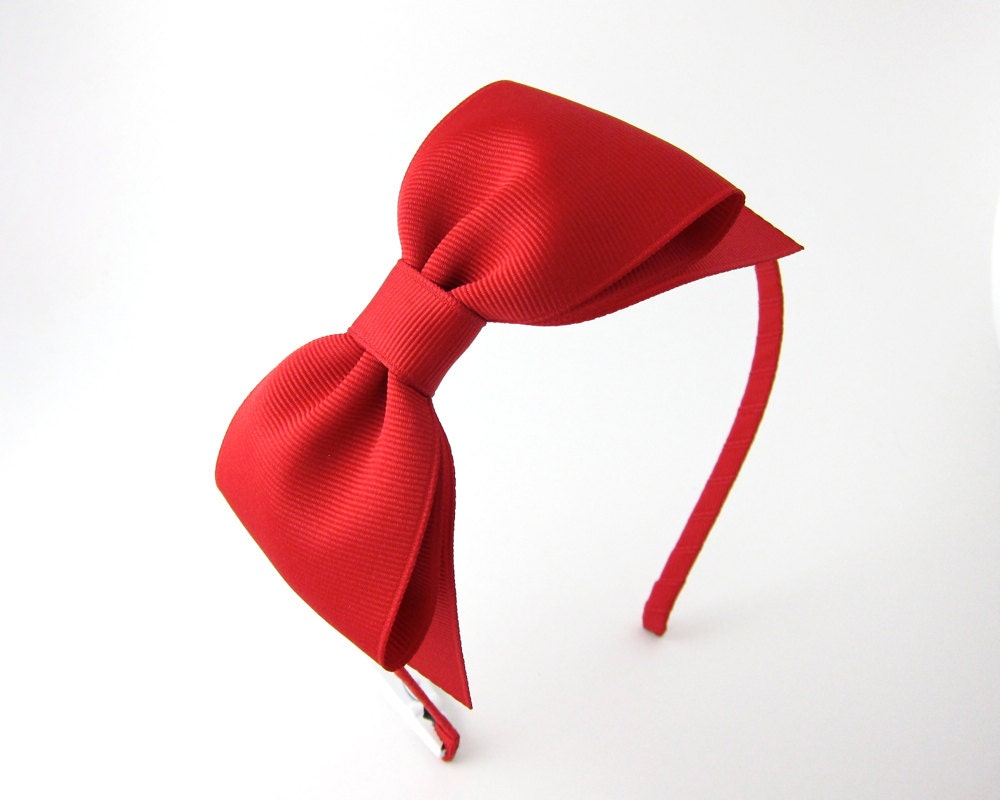 Red Bow Headband Snow White Costume Prop