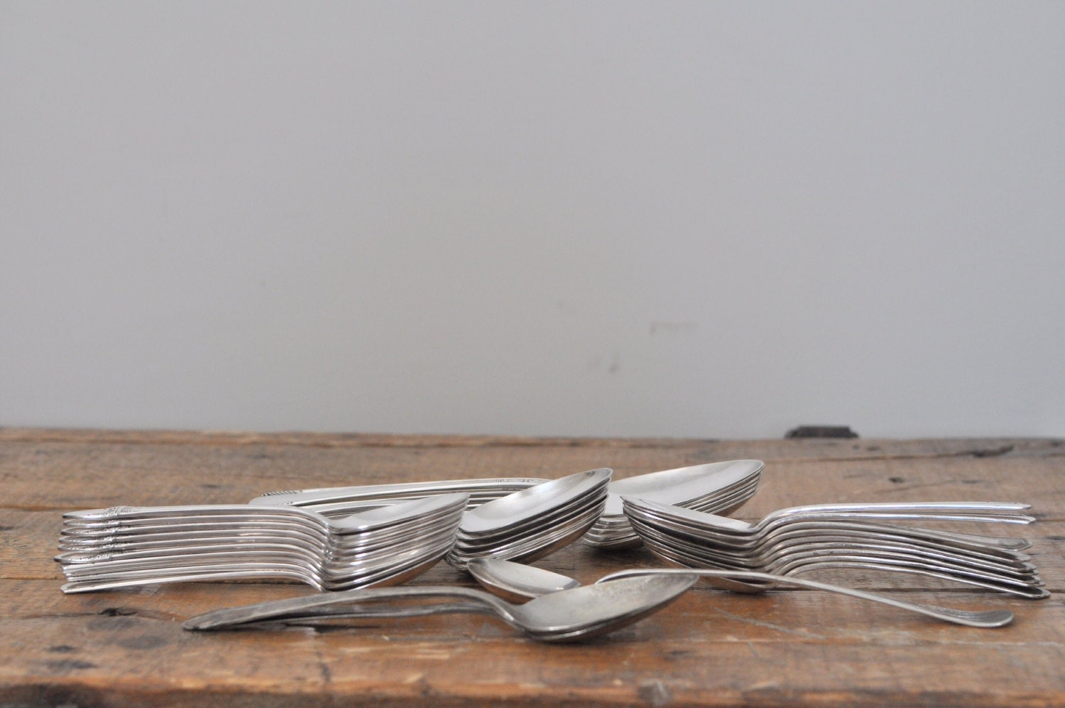 Vintage 34 Piece Miscellaneous Set Silverplate Spoons