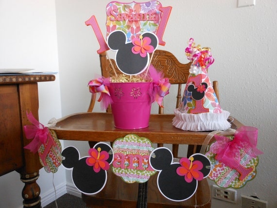 Minnie Mouse Aloha Party Package- 1st Birthday Il_570xn