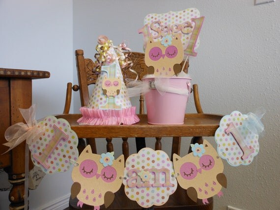 1st Birthday Owl-Sweet Celebration Party Package Il_570xn